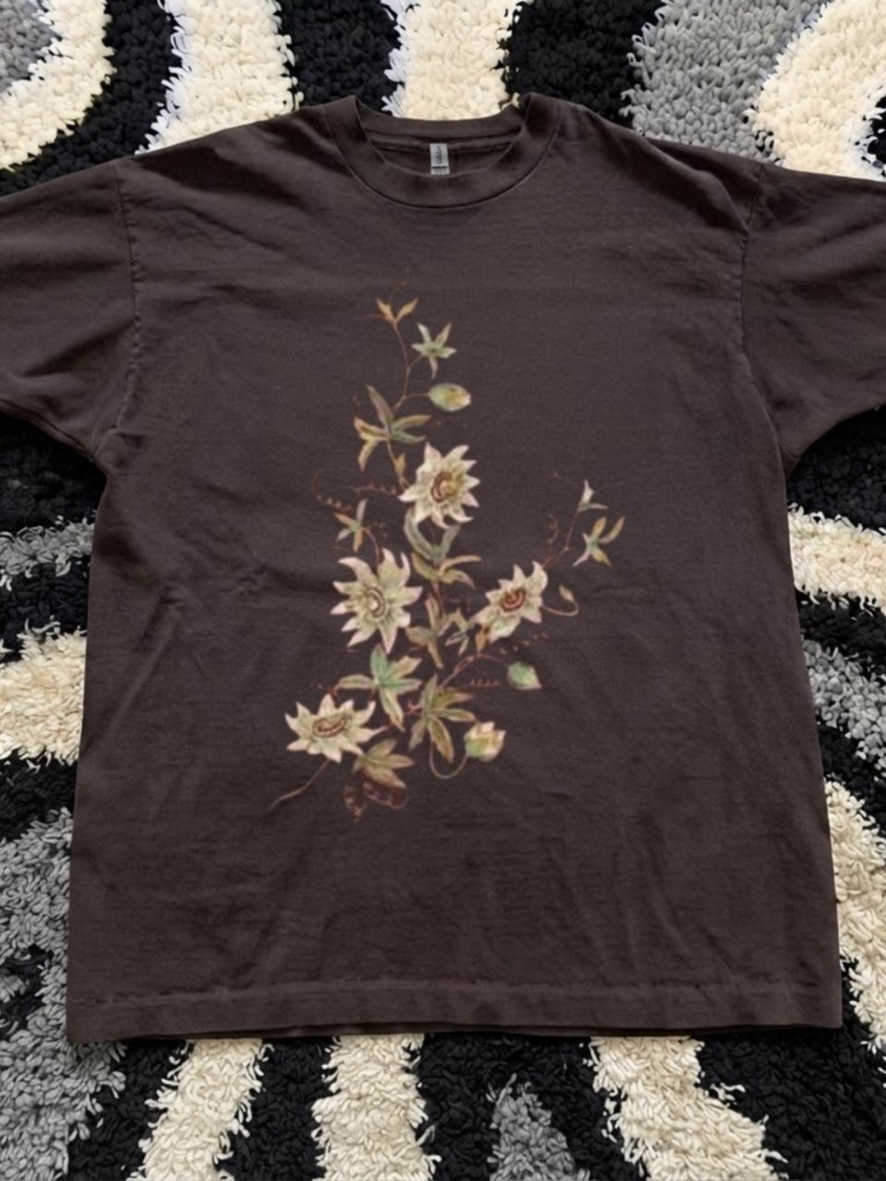 Dark chocolate Flower T shirt